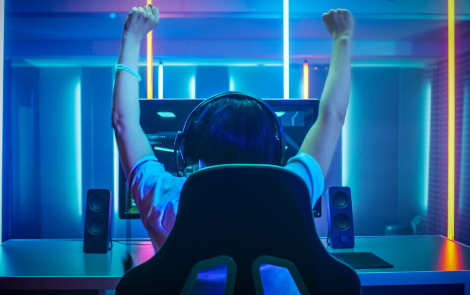 Professional,Gamer,Playing,And,Winning,In,First-person,Shooter,Online,Video