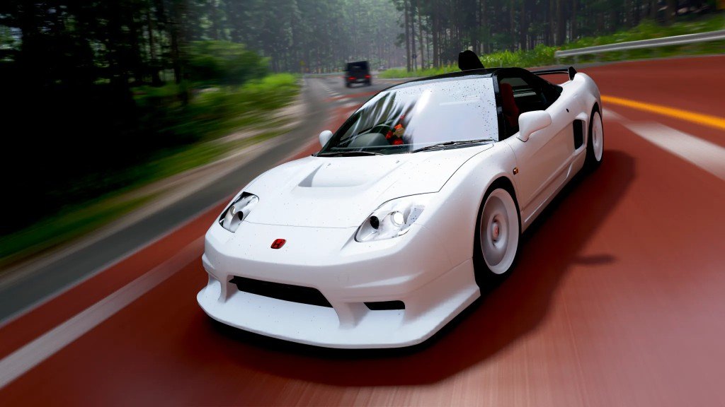 White sports car
