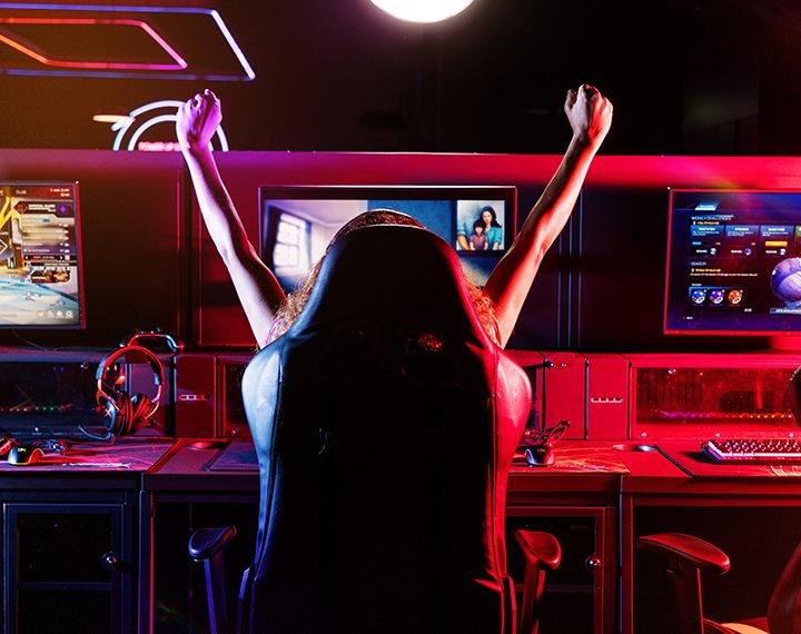 Professional,Gamer,Playing,And,Winning,In,First-person,Shooter,Online,Video